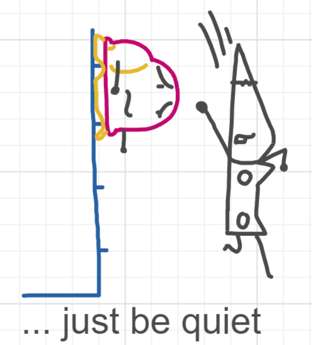 A panel from What's The Point, episode five of the Board Boards object show by Furretwalk/WalkingFurret.